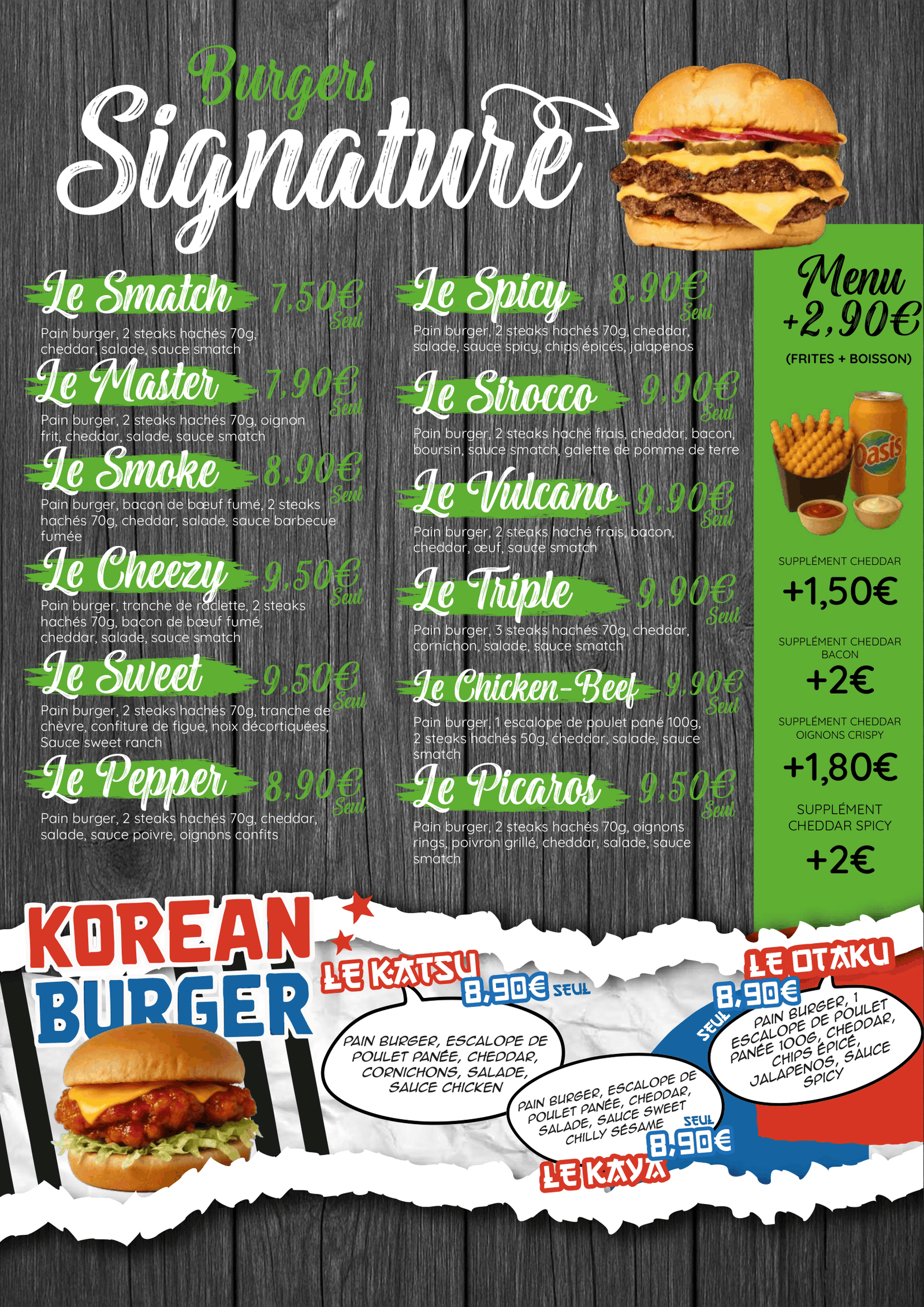 THe smatch and beef- menu 2-3-1